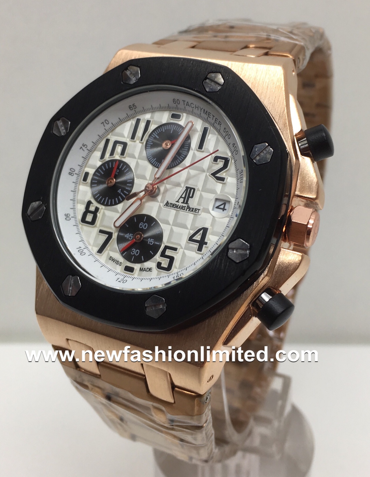 RoseGold, White Dial